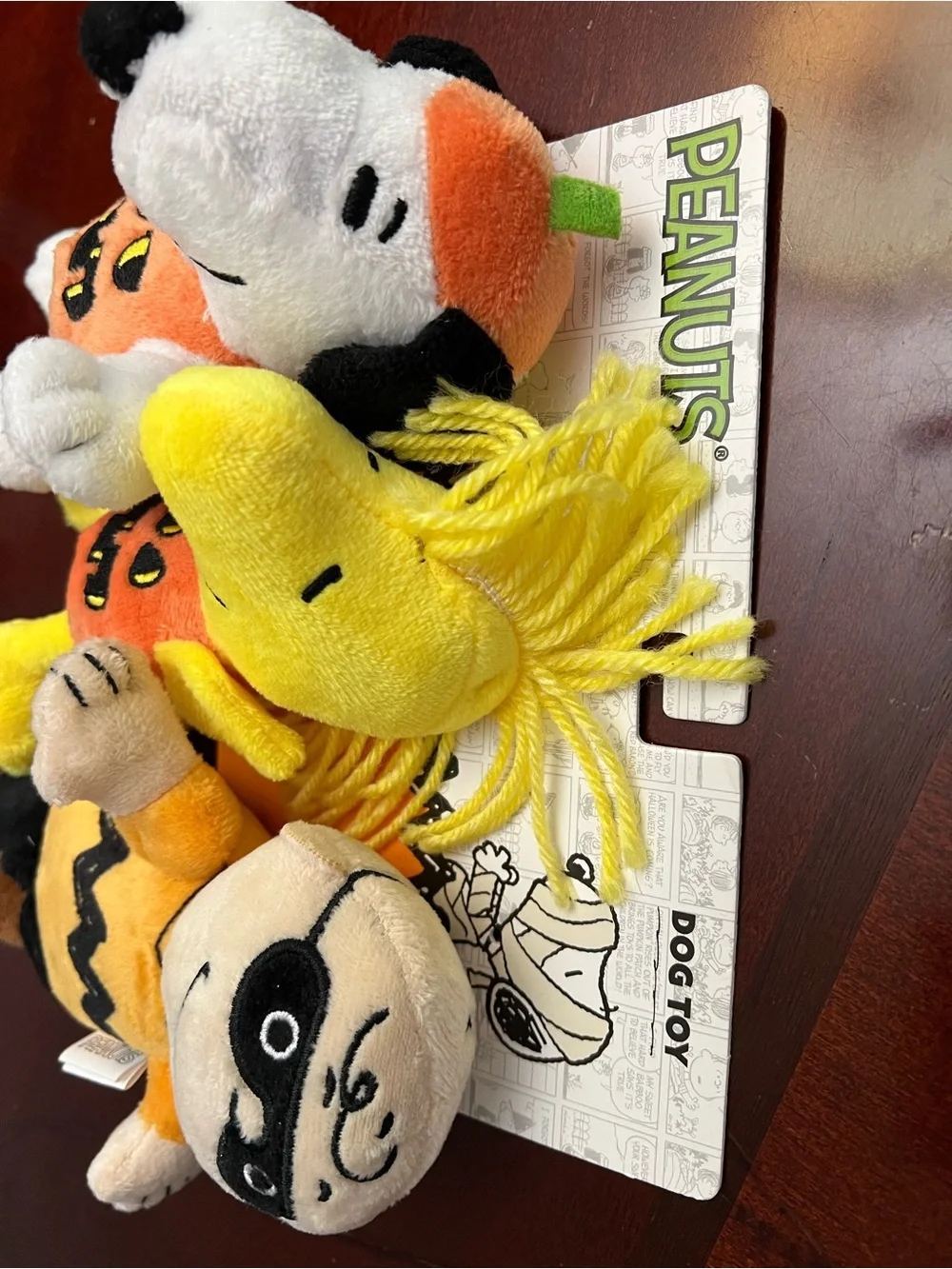 Peanuts Plush Trio in Orange, Yellow, White & Black
